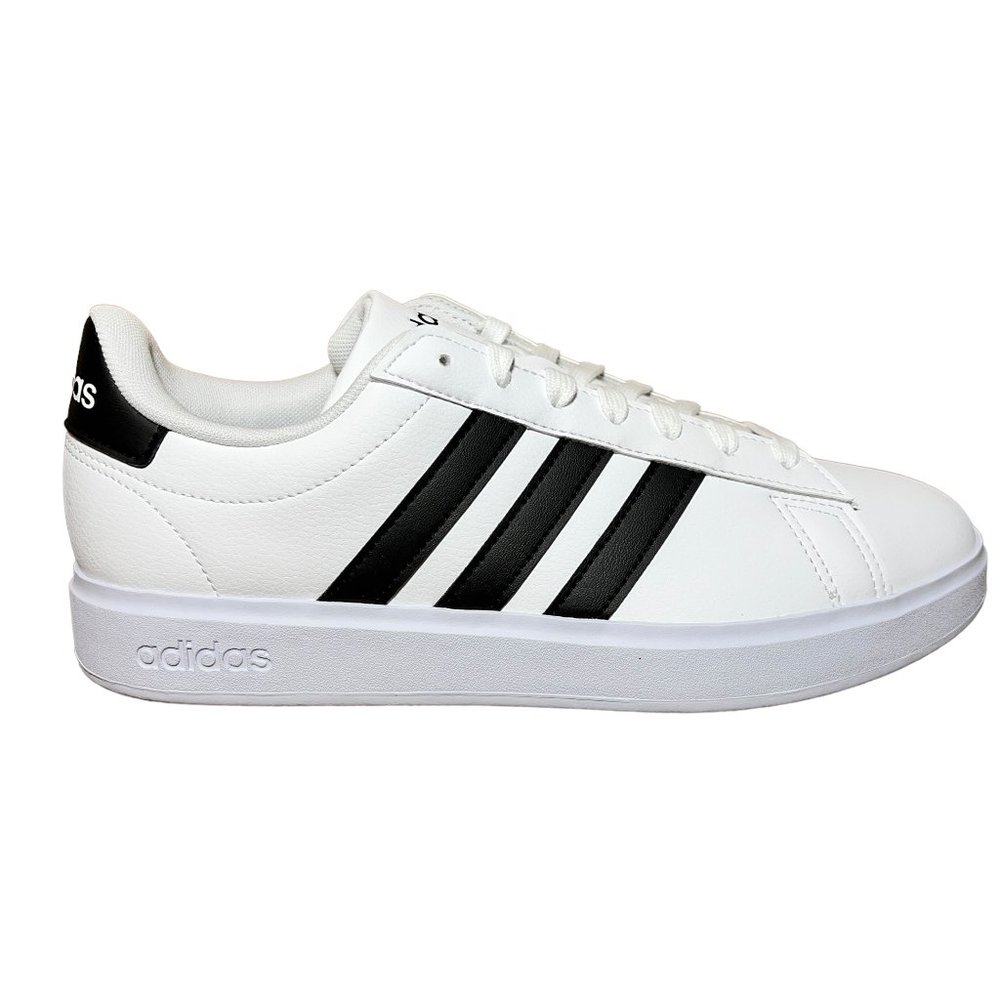 Adidas Grand Court 2.0 Retro White Black Athletic Sneakers GW9214 Women's Size 9